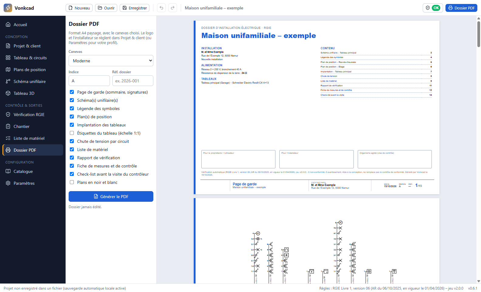 Dossier PDF dans Vonkcad