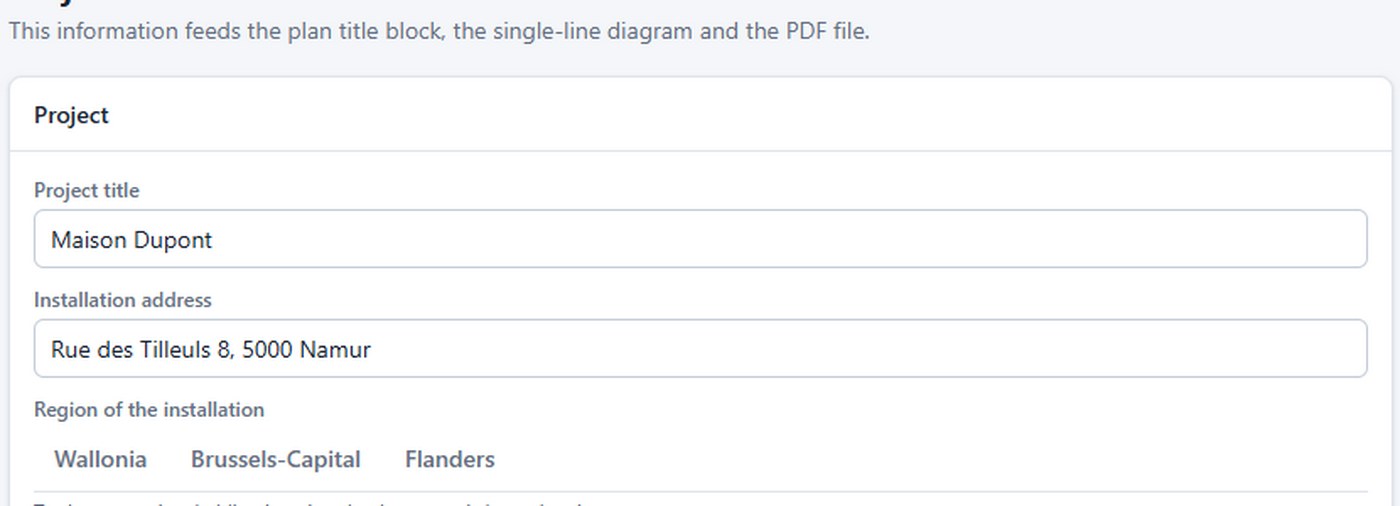 Title and address: they fill in the title blocks and the cover page.