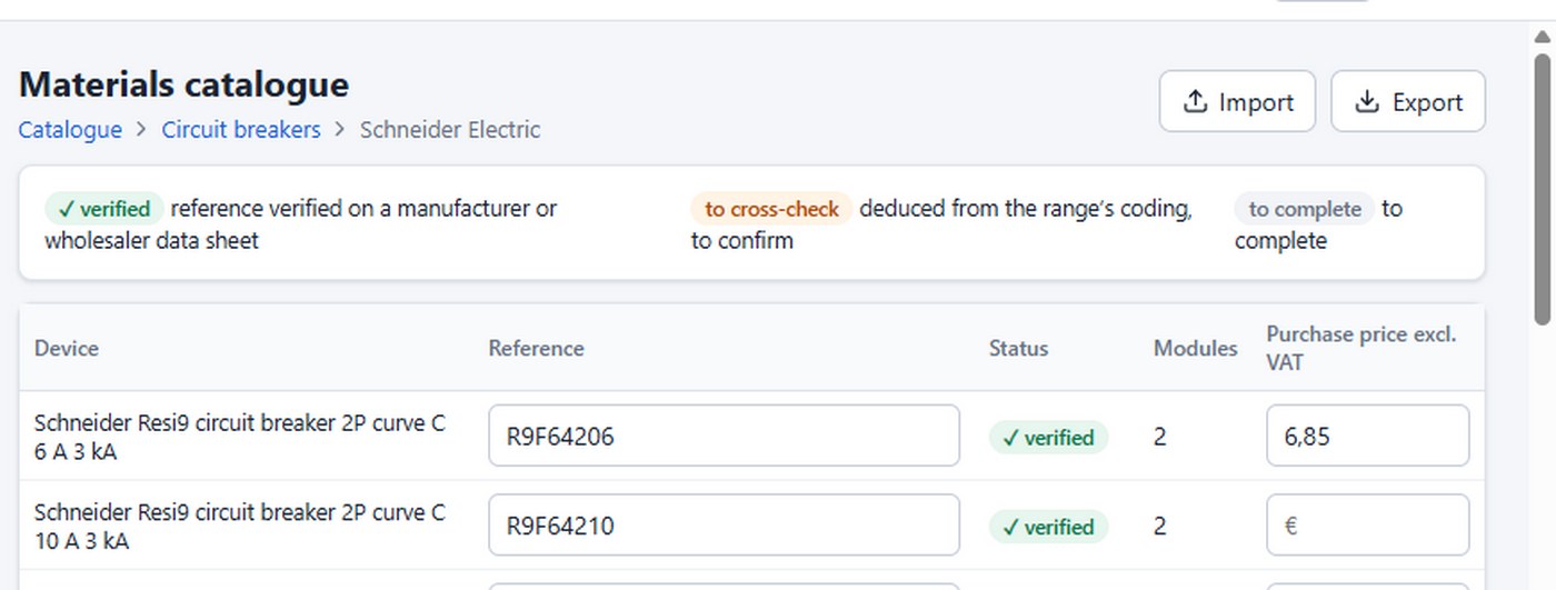 Schneider circuit breakers: reference, status and price.