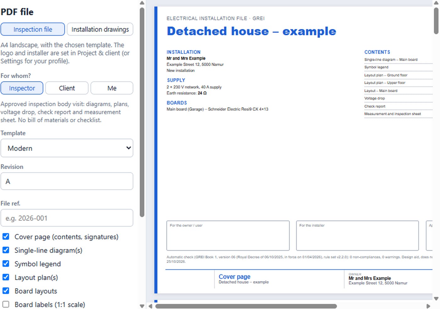 The file for the inspector and its preview.
